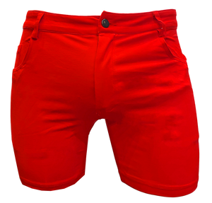 4-way Stretch Knit Shorts - Red