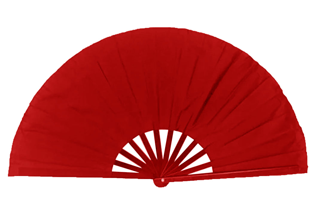 Solid Color Clack Fan - Red