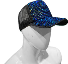 Load image into Gallery viewer, Diamond Rhinestones Cap - Black Blue
