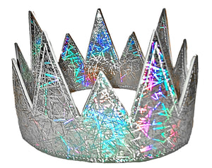 Party Crown - Silver Confetti