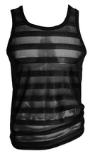 Load image into Gallery viewer, Black Stripes Mesh - Fishnet See Through Sexy Men&#39;s Tank
