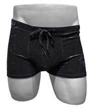 Load image into Gallery viewer, Crushed Velvet Booty Shorts - Black
