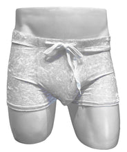 Load image into Gallery viewer, Crushed Velvet Booty Shorts - White
