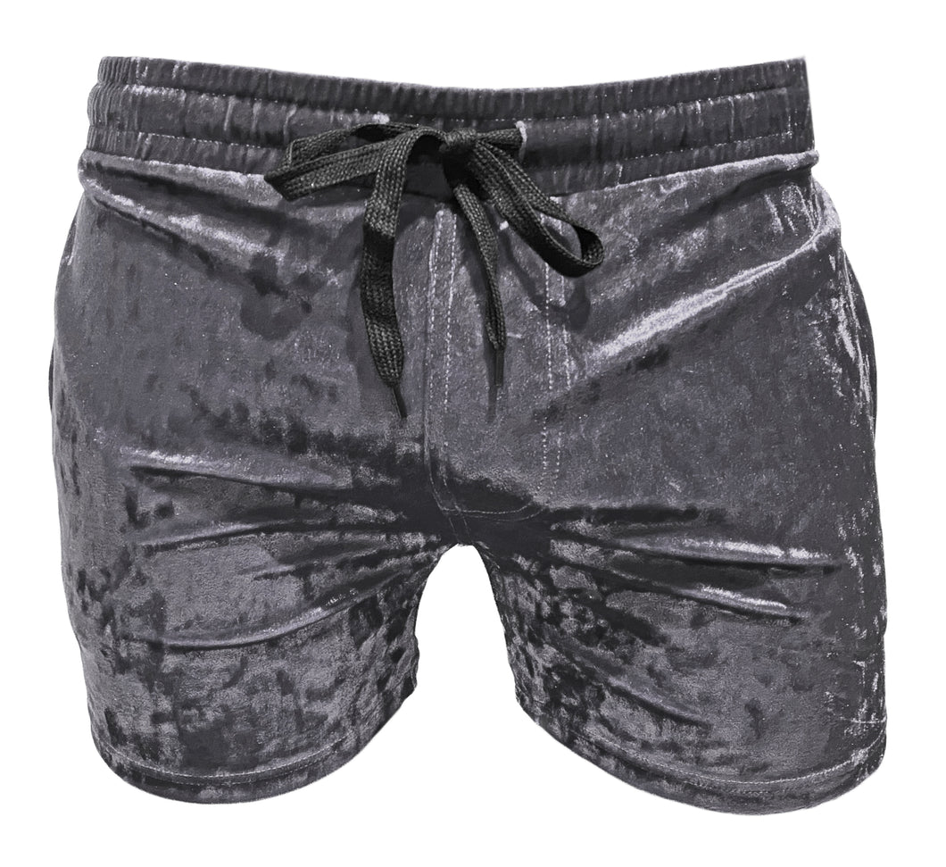 Velvet Pocket Shorts - Grey