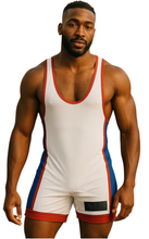 Load image into Gallery viewer, Sport Wrestling Singlet - White
