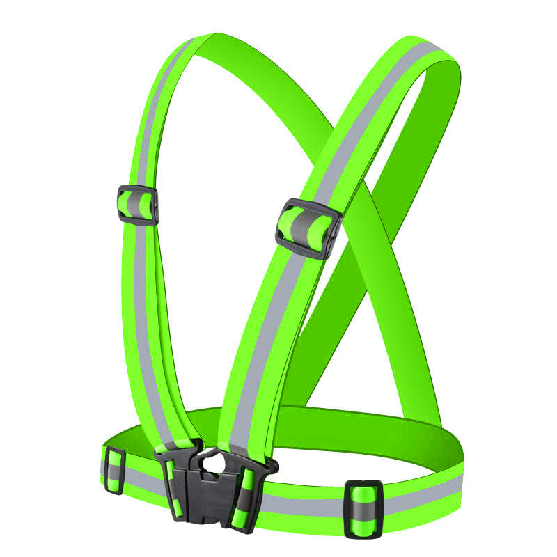 Reflective Elastic Harness - Neon Green (lime)