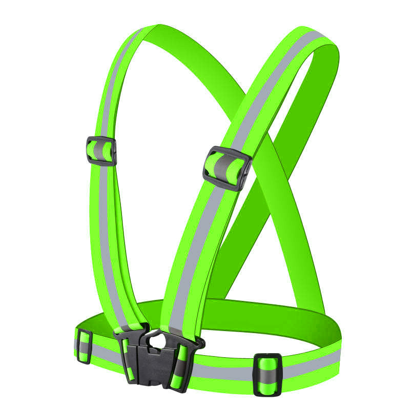 Reflective Elastic Harness Neon Green lime