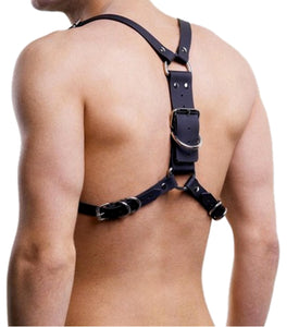 Wide PU Chest Harness