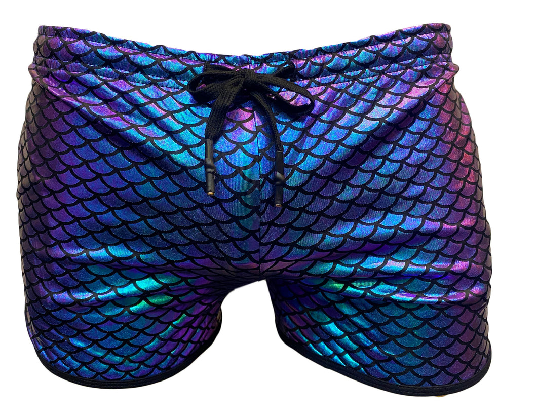 Mermaid Shorts - Purple / blue