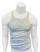 Load image into Gallery viewer, Flat Sequins Tank - White Holographic
