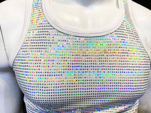 Load image into Gallery viewer, Flat Sequins Tank - White Holographic
