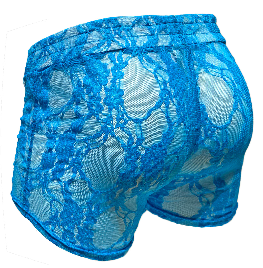 Made In SF Booty Shorts - Blue Lace