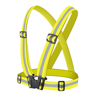 Reflective Elastic Harness - Neon Yellow
