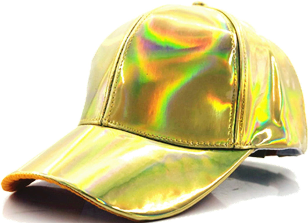 Metallic Vinyl Baseball Hat - GOLD