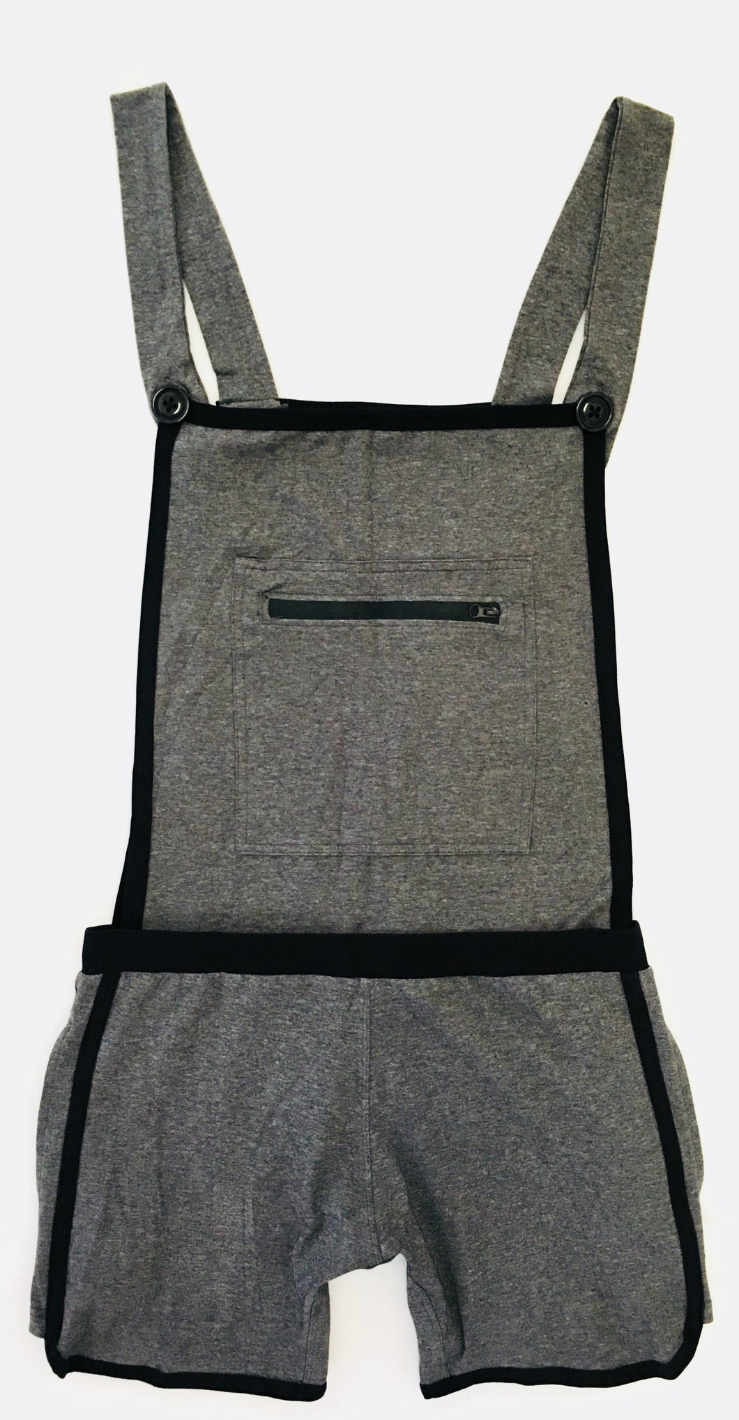Knit Overalls-Grey Cotton
