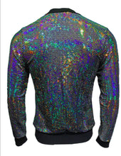 Load image into Gallery viewer, Flat Sequins Jacket - BLACK HOLOGRAPHIC
