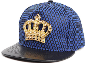 BLUE Crown Cap— Rhinestones on Crown