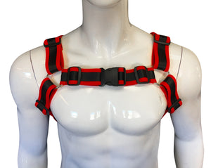 Buckle Harness-Black Red