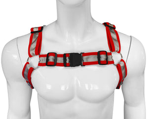 Buckle Harness-Silver Red
