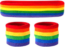 Load image into Gallery viewer, Pride Headband And Wristbands Set
