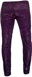 Glitter Elastic Pants - PURPLE