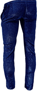 Glitter Elastic Pants - BLUE