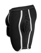 Load image into Gallery viewer, Cotton Gym Shorts With Contrast Trim - BLACK WHITE
