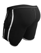 Load image into Gallery viewer, Cotton Gym Shorts With Contrast Trim - BLACK WHITE
