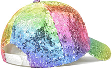Load image into Gallery viewer, Pastel Rainbow Sequins Cap
