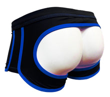 Load image into Gallery viewer, Assless Trunks COTTON - BLACK Blue
