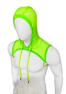 Fishnet Hooded Harness - Lime