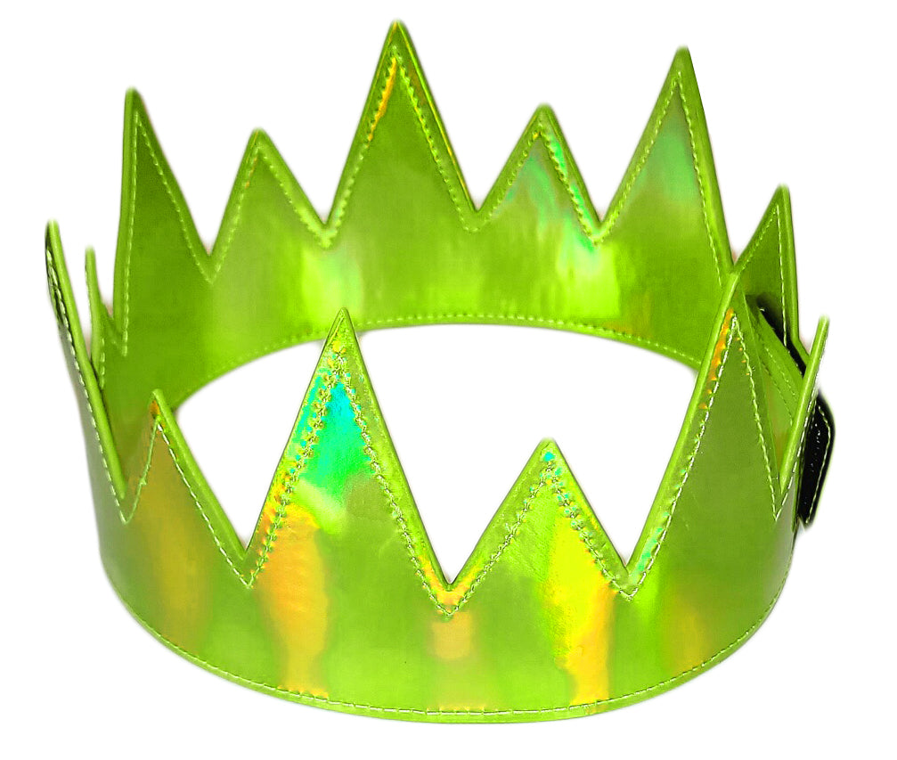 Party Crown - Neon Green Iridescent