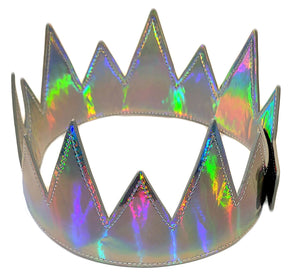 Party Crown -Pearl Silver Iridescent