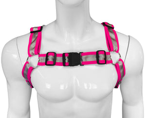 Buckle Harness - Silver Pink