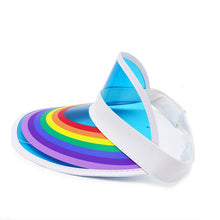 Load image into Gallery viewer, Rave Party Visor - Blue Rainbow
