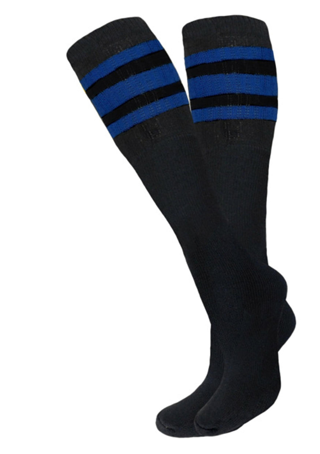 Tube Socks 3 OR 6 Pair Pack - Black Blue