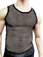 Load image into Gallery viewer, Fishnet Muscle Tank - Black
