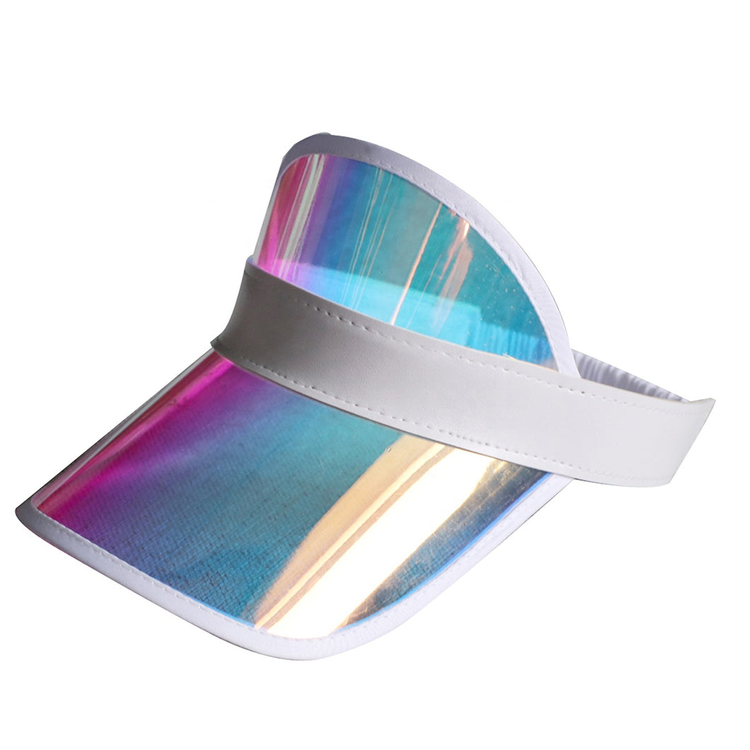 Rave Party Visor - Holographic Blue Pink