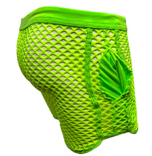 Load image into Gallery viewer, Fishnet Gym Shorts with side pockets - Lime
