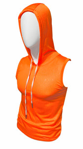 Sports Mesh Hooded Tank Neon Orange
