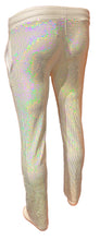 Load image into Gallery viewer, FLAT SEQUINS DRAWSTRING PANTS - WHITE HOLOGRAPHIC
