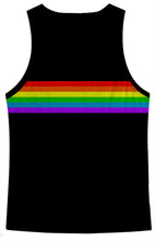 Load image into Gallery viewer, Pride Rainbow Chest Stripes Mesh Tank - Available in 2 COLORS!
