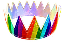 Load image into Gallery viewer, Rainbow Stripes Crown - Reversible Silver - Diagonal
