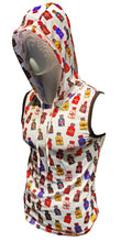 Load image into Gallery viewer, Sports Mesh Hooded Tank With Sniff Print - White
