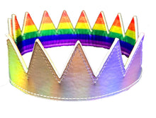 Load image into Gallery viewer, Rainbow Stripes Crown - Reversible Silver - Horizontal

