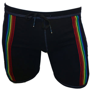 Rainbow Ribbon Shorts - Black