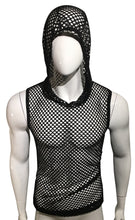 Load image into Gallery viewer, Fishnet Hooded Tank - Black
