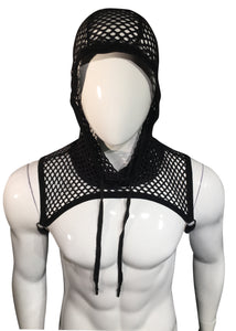 Fishnet Hooded Harness - Black