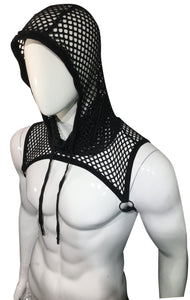 Fishnet Hooded Harness - Black