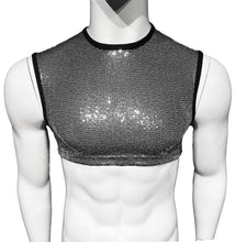 Load image into Gallery viewer, Crop Tank - Silver Sequins
